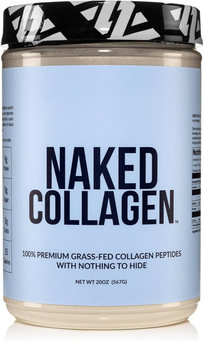 NAKED Collagen Peptides Protein Powder, 60 Servings, Pasture-Raised, Unflavored Grass-Fed Hydroly... | Amazon (US)
