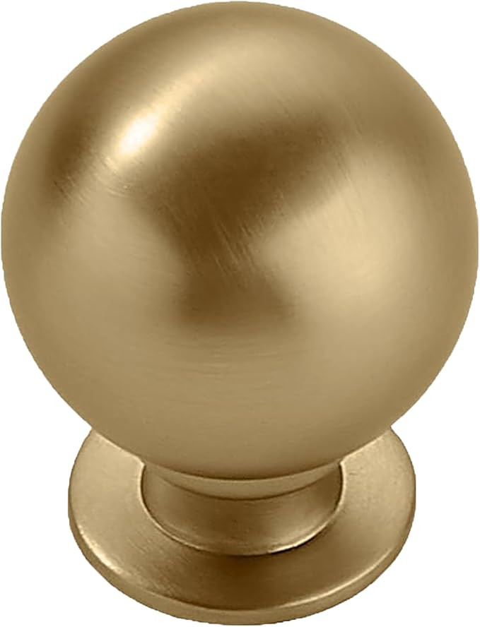 khtmeware 10 Pack 1-1/4 Inch Soild Champagne Bronze Cabinet Knobs Champagne Brass Large Heavy Dut... | Amazon (US)