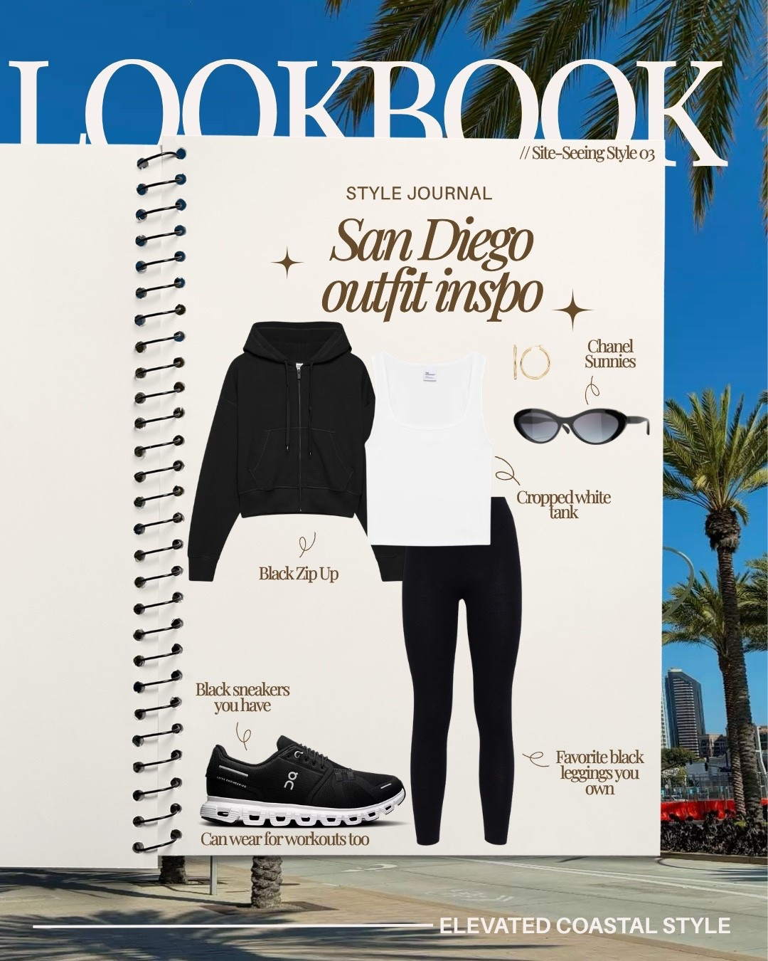 Styling Jess for San Diego 
Site-seeing / activewear style

Leggings, sneakers, on, Aritzia, zip up, cropped tank, shoes, workout, petite, travel, vacation styling 

#LTKTravel #LTKPetite #LTKActive