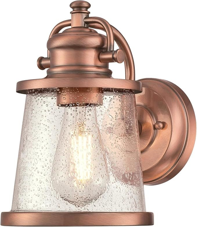 Westinghouse Lighting 6361000 Emma Jane One-Light, Washed Copper Finish with Clear Seeded Glass O... | Amazon (US)