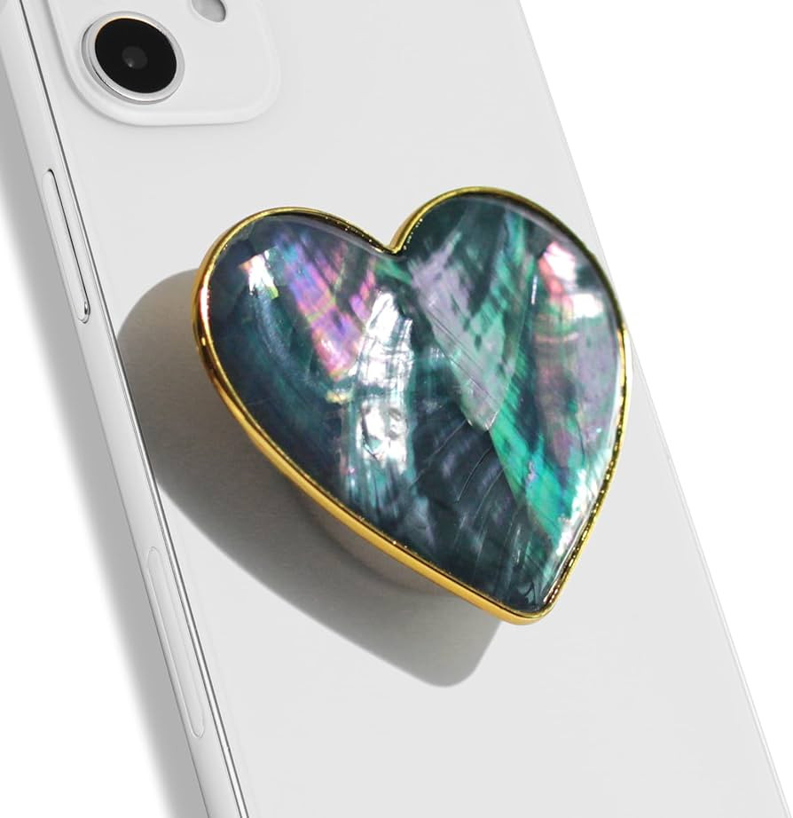 OnTheGrip Cute Natural Seashell Design Heart Shape Collapsible Mobile Phone Grip Stand Holder for... | Amazon (US)