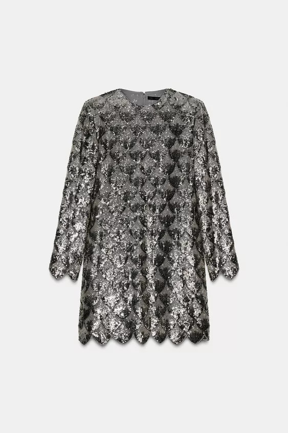 ZW COLLECTION SHORT SEQUIN DRESS | Zara UK