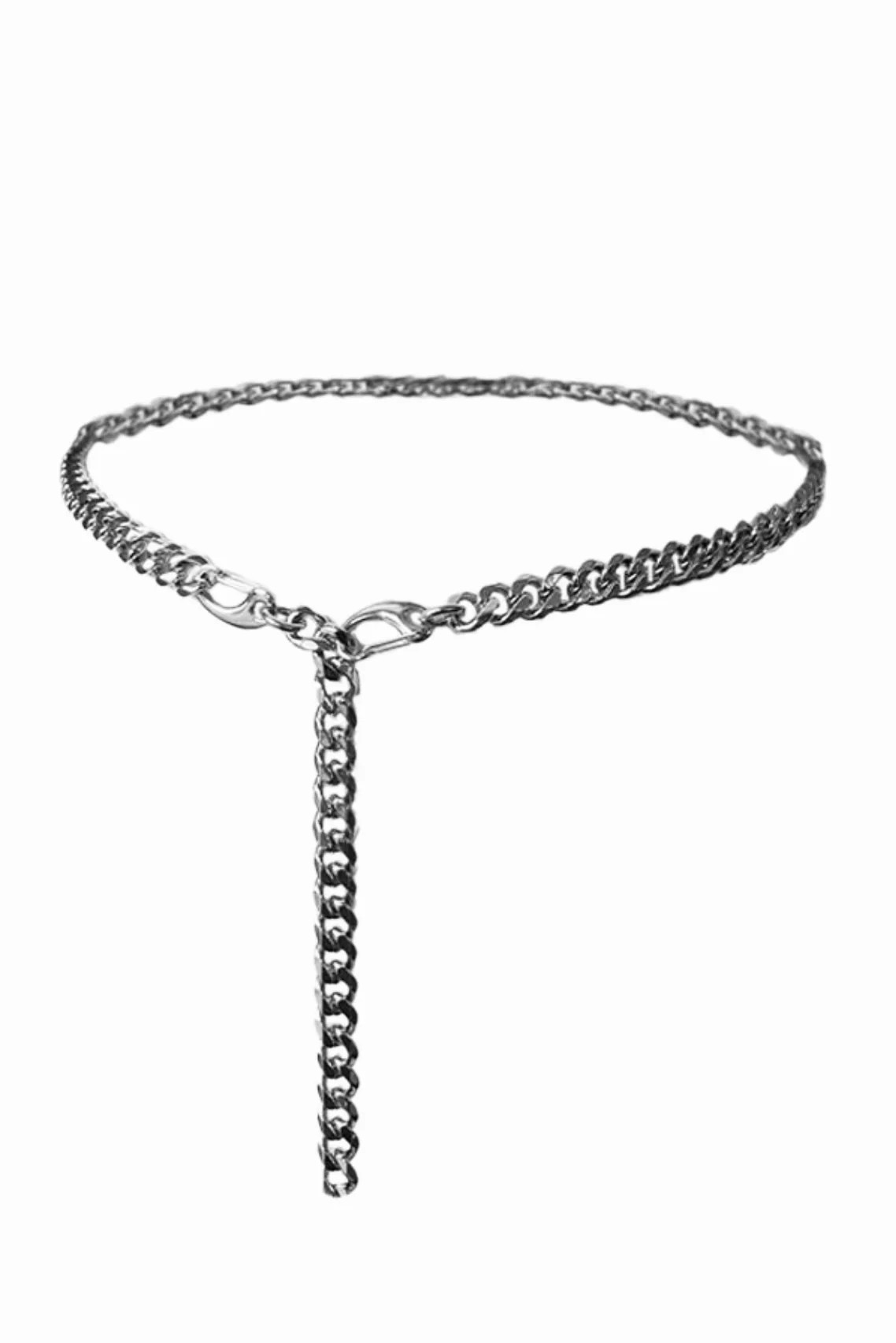 Cuban Chain Belt- Silver | BAACAL Limited, LLC
