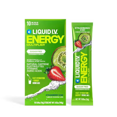 Liquid I.V. Sugar-Free Energy Multiplier Vegan Powder Electrolyte Supplements - Strawberry Kiwi - 4.9oz/10ct | Target