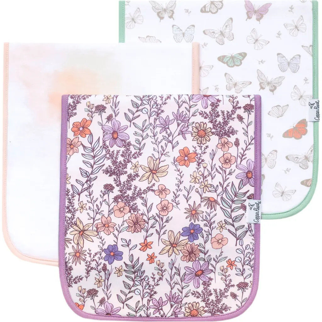 Copper Pearl 3-Pack Burp Cloths in Flora at Nordstrom | Nordstrom