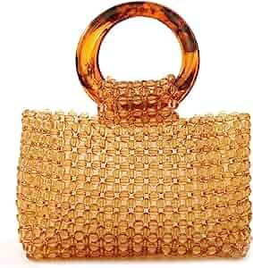 YIFEI Women Colored Transparent Beaded Acrylic Handbag Evening Handmade Bags for Wedding Party (B... | Amazon (US)