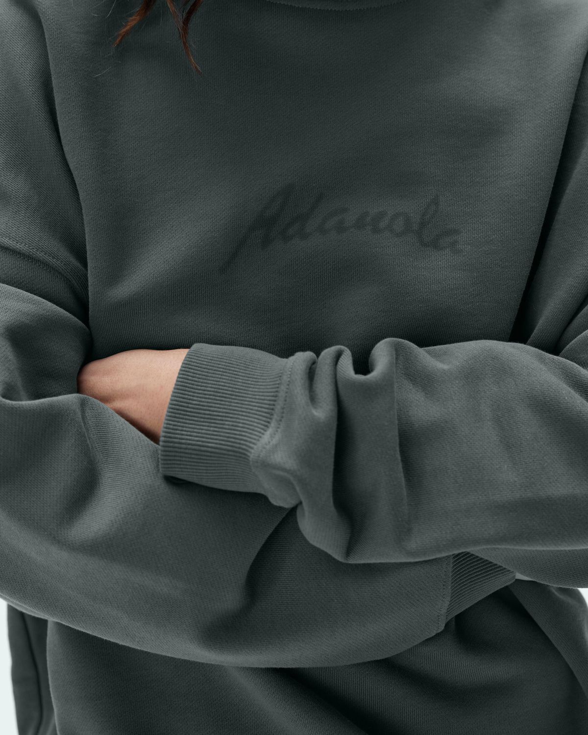 Freehand Oversized Sweatshirt - Mineral Green | Adanola UK
