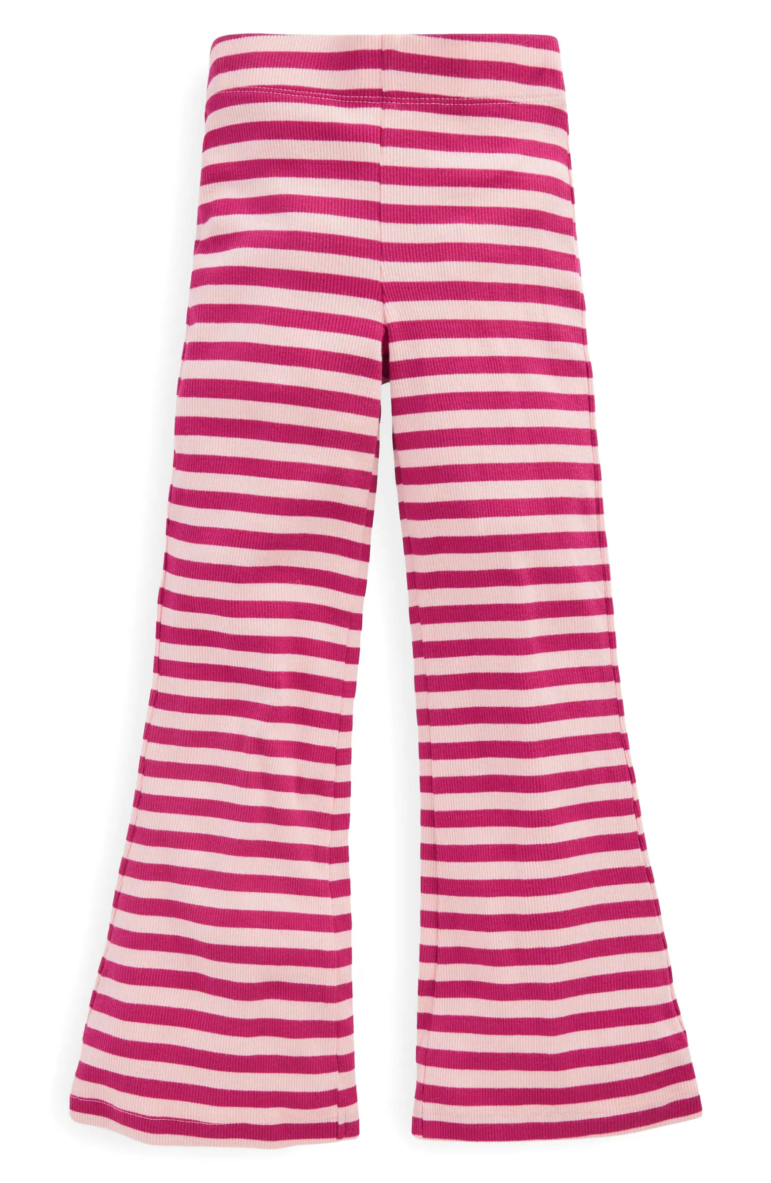 Kids' Stripe Rib Knit Flare Leggings | Nordstrom
