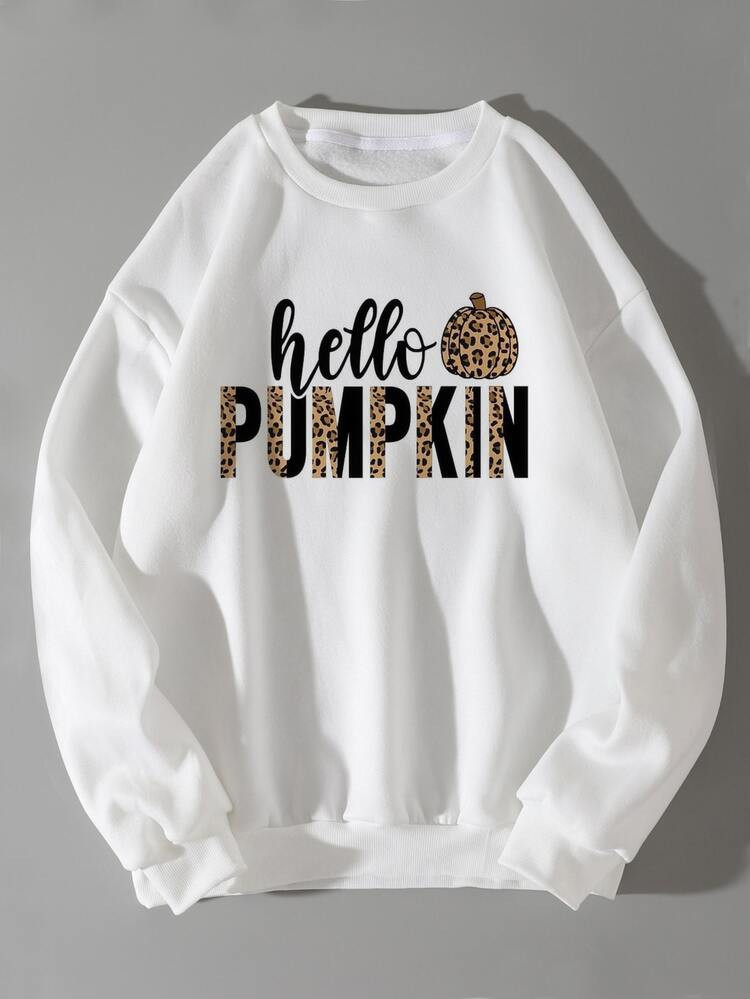 Slogan Graphic Thermal Lined Sweatshirt | SHEIN