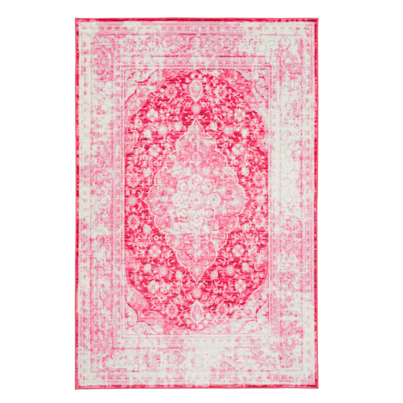 Lofland Oriental Medallion Pink Area Rug | Wayfair North America