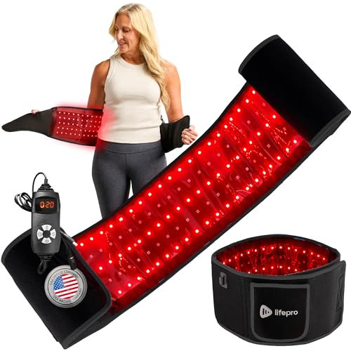Lifepro Red Light Therapy Belt - 660nm & 850nm Near Infrared & Red Light Therapy for Body- Muscle Relaxation, Inflammation, Improve Circulation | Amazon (US)