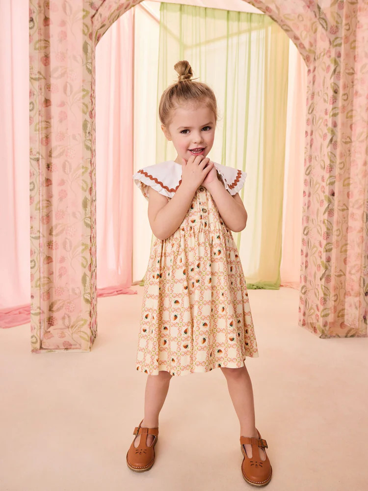 Yellow Cath Kidston Short Sleeve Collared Dress (3mths-7yrs) | Next US