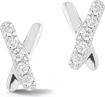 Pave Diamond Mini X Stud Earrings | Nordstrom