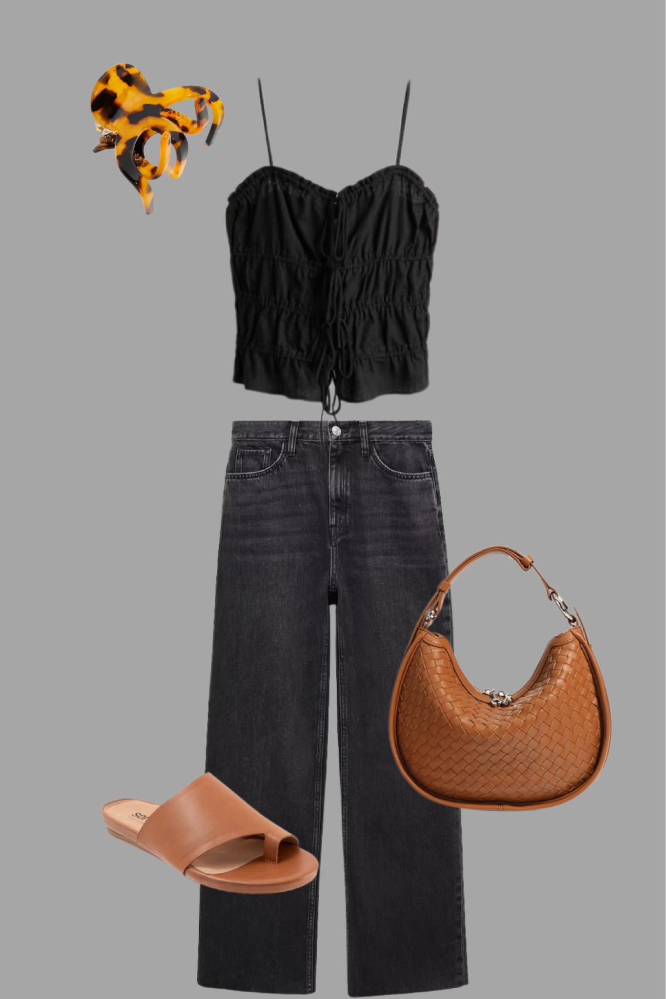 Summer outfit 
Black denim jeans 
Tank top
Sleeveless Top 
Brown leather sandals 
Claw clips 
Summer style
Casual outfits 

outfit inspo
• spring footwear inspo
• Casual outfit ideas
• Clogs outfit
• Everyday outfit ideas
• Comfortable outfit ideas
• Minimalist outfit ideas
• Neutral outfit ideas
• Sweater, jeans, Birkenstock bostons
• Birkenstock Boston's and socks
• 2024 footwear trends
• 2024 fashion trends
• 2024 spring footwear
• 2024 springfashion
• Weekend outfit
• City outfit
• Travel outfit
• Work outfit
• Vacation outfit
• Farmers market outfit
• Brunch outfit
• Coffee shop outfit
• Shopping outfit
• Running errands outfit
• Cozy outfit
• Lazy day outfit
• Work from home outfit