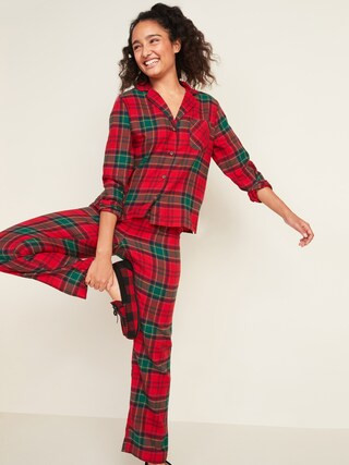 Patterned Flannel Pajama Set for Women | Old Navy (US)