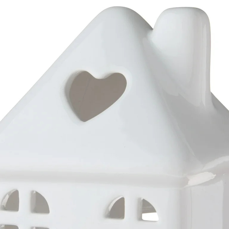 Ceramic House Tabletop Decoration, White, 6", Valentine's Day by Way To Celebrate | Walmart (US)