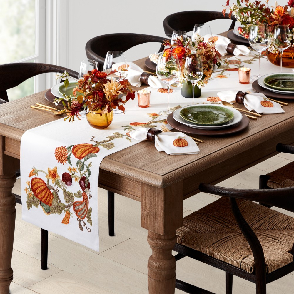 Harvest Embroidery Table Runner | Williams-Sonoma CA