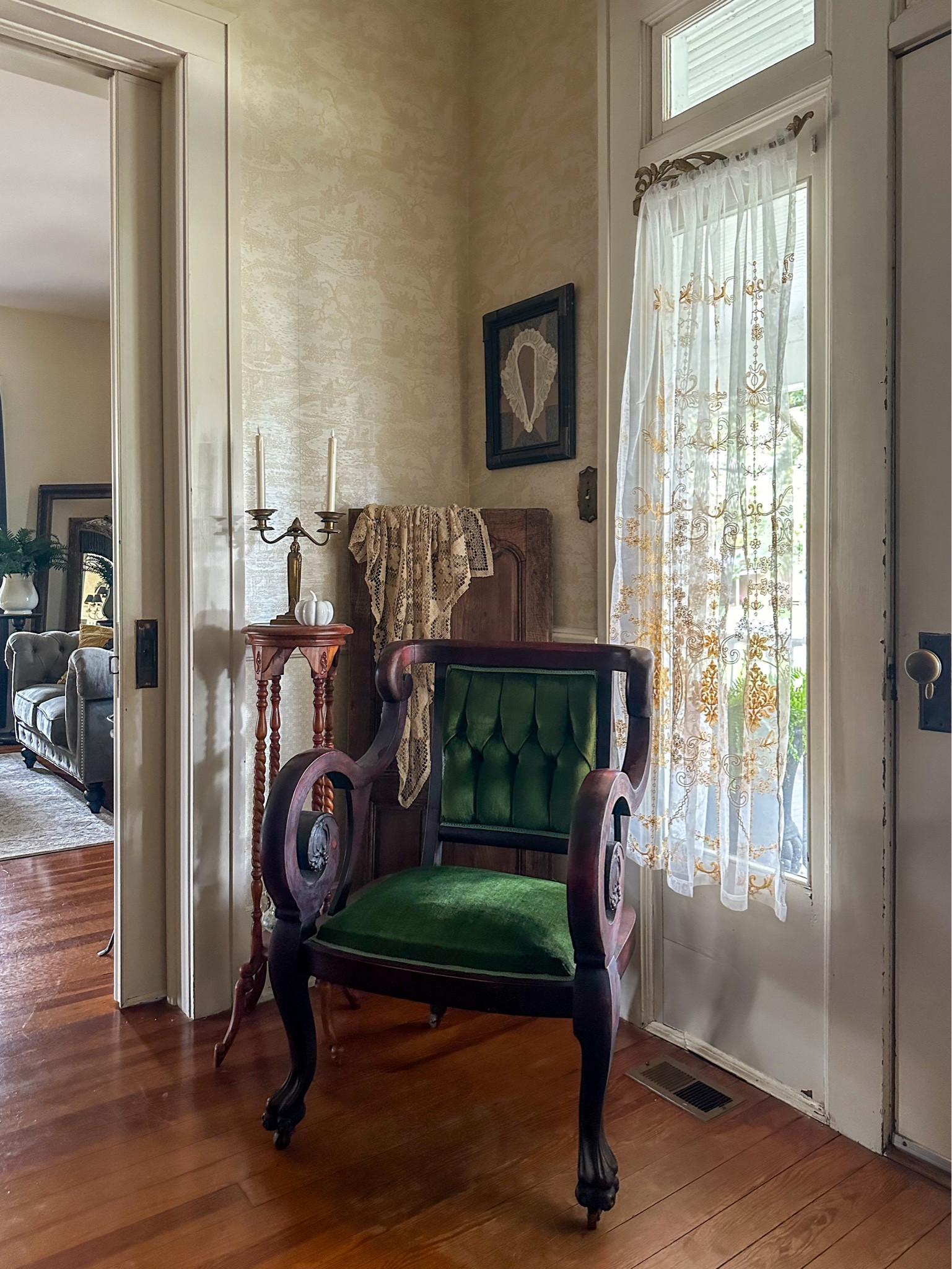 These white, European, gold embroidered sheers are the perfect blend of romantic, vintage, and elegance for my entry way windows. 

#LTKfindsunder100 #LTKhome #LTKfindsunder50