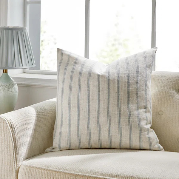 French Stripe Striped Linen Pillow Cover | Wayfair North America