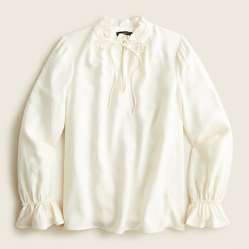 Gathered ruffle drapey top | J. Crew US