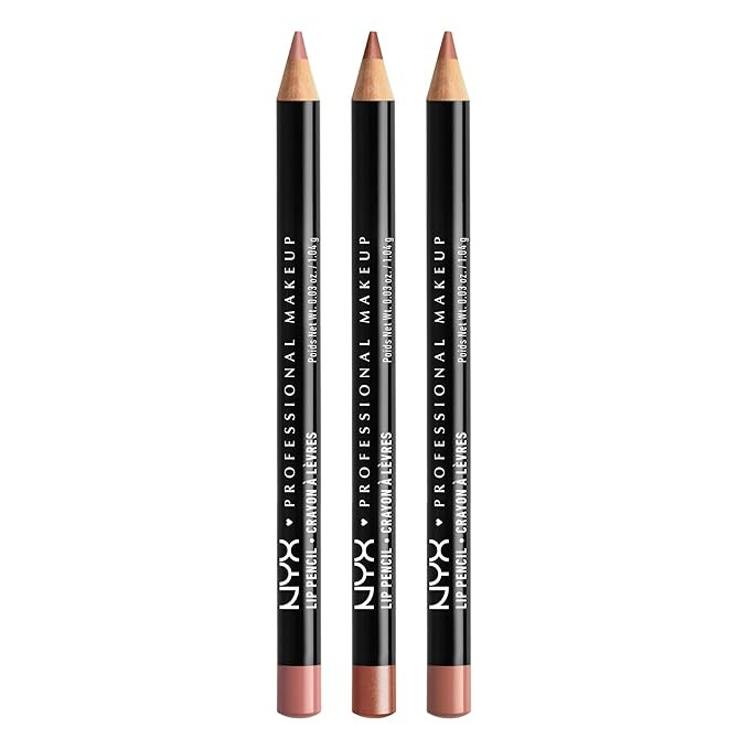 NYX PROFESSIONAL MAKEUP Slim Lip Liner Set, Long-Lasting Creamy Lip Liner Pack Of 3 (Peakaboo Neu... | Amazon (US)