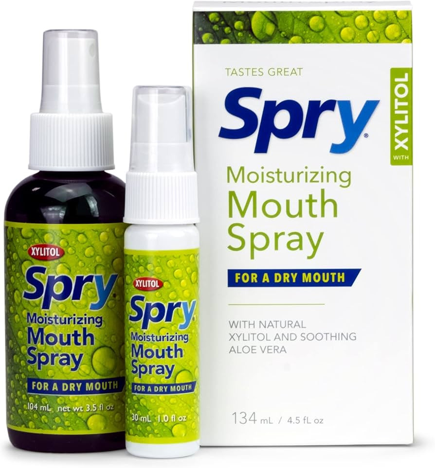 Spry Xylitol Moisturizing Bad Breath Mouth Spray, Bad Breath Treatment Oral Breath Spray with Nat... | Amazon (US)
