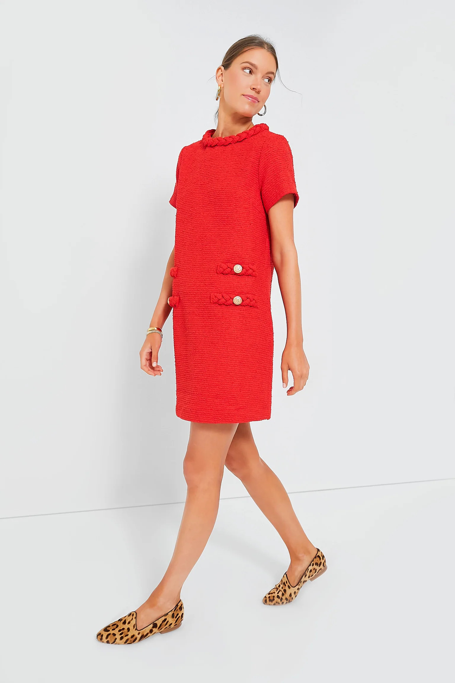 Red Tweed Jackie Dress | Tuckernuck (US)