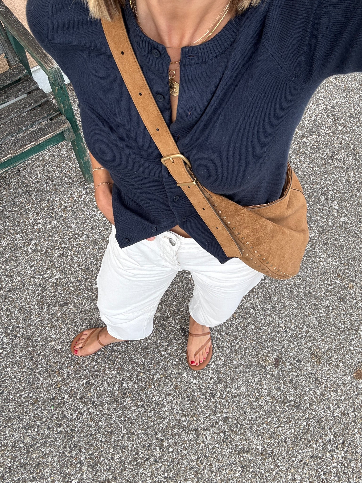 Wearing small cardigan,  24/regular jeans (run big, sized down two sizes), sandals tts 

#LTKFindsUnder100 #LTKOver40 #LTKStyleTip