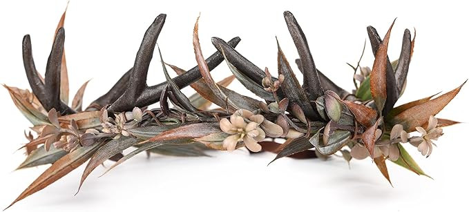 MOSTORY Antler Crown for Women - Fairy Flower Crown Antler Elf Headpiece for Halloween Renaissanc... | Amazon (US)