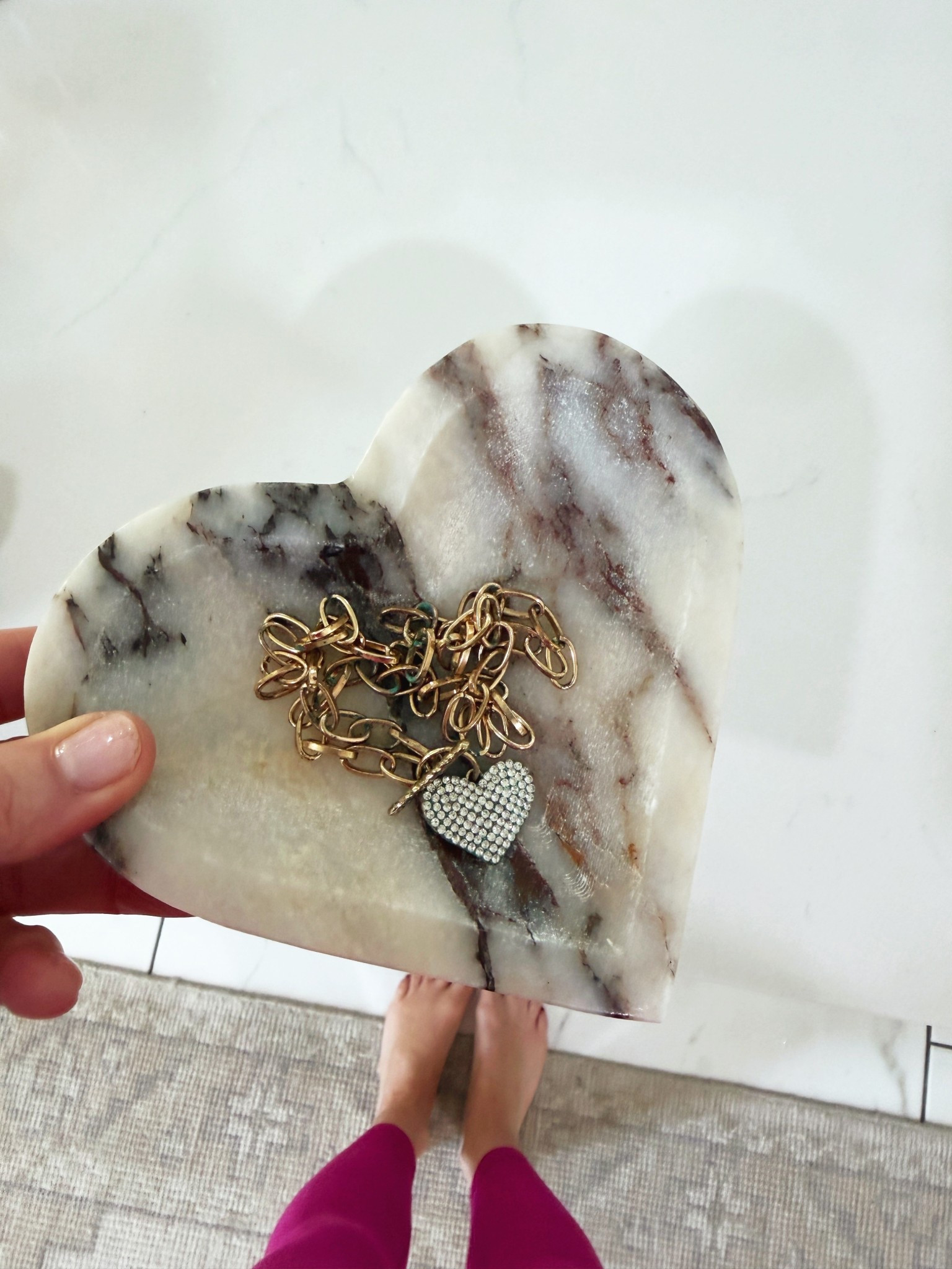 Valentine’s Day dish and heart necklace 

#LTKValentine