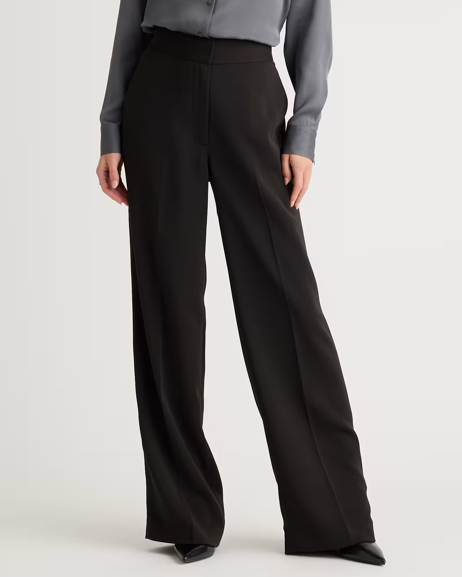 Stretch Crepe Classic Trouser Pants | Quince