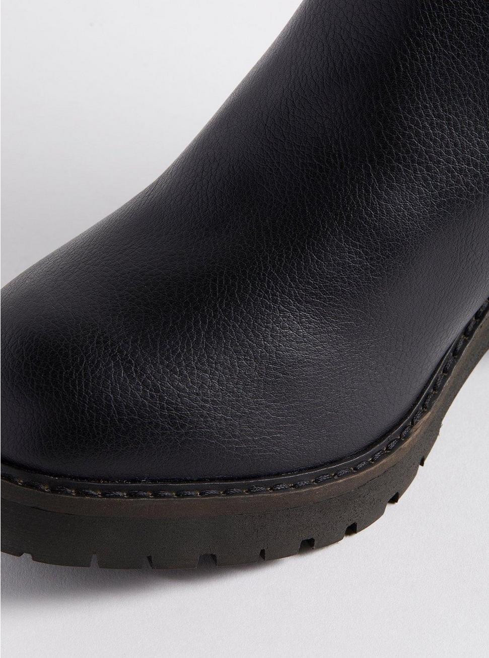 Lug Stacked Heel Buckle Knee Boot (WW) | Torrid (US & Canada)