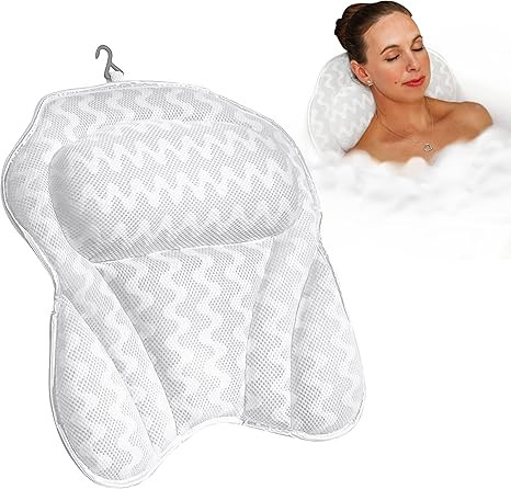 Bath Haven Bath Pillow Bathtub Pillow Back Neck Support Pillow, Spa Cushion for Tub, Relaxing Hea... | Amazon (US)