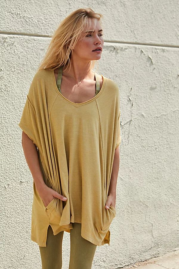 City Vibes Tee by FP Movement at Free People, Golden Chartreuse, XS | Free People (Global - UK&FR Excluded)