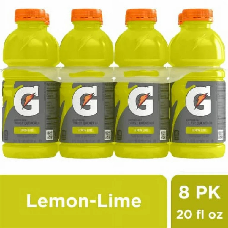 2X-Gatorade Thirst Quencher Yellow Lemon Lime Electrolyte Enhanced Sports Drink - 20 fl oz - 8 bo... | Walmart (US)
