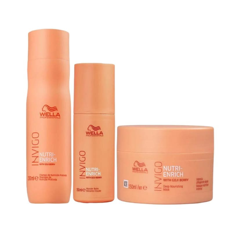 Kit Wella Professionals Invigo Nutri-Enrich Trio Home Care & Wonder Balm (3 Produtos) | Beleza Na Web (BR)