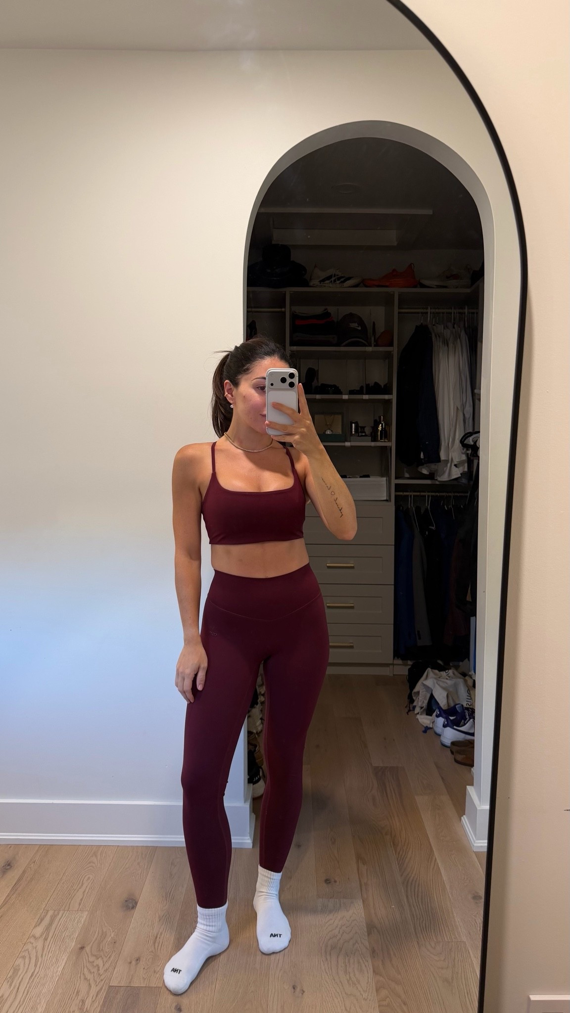 Half zip - small 
Top - medium 
Leggings - XS