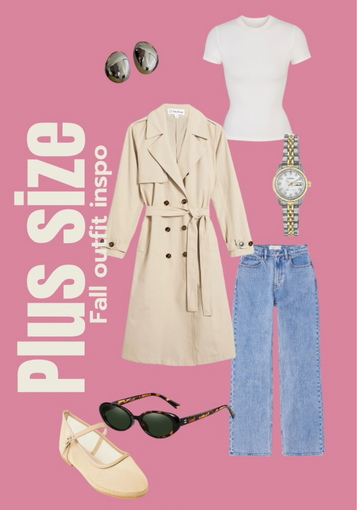 Busy girl outfit inspo ☕️💻 Workwear, office outfit, trench coat, jeans, chic outfit, fall outfit, flats

#LTKPlusSize #LTKFindsUnder50 #LTKSeasonal