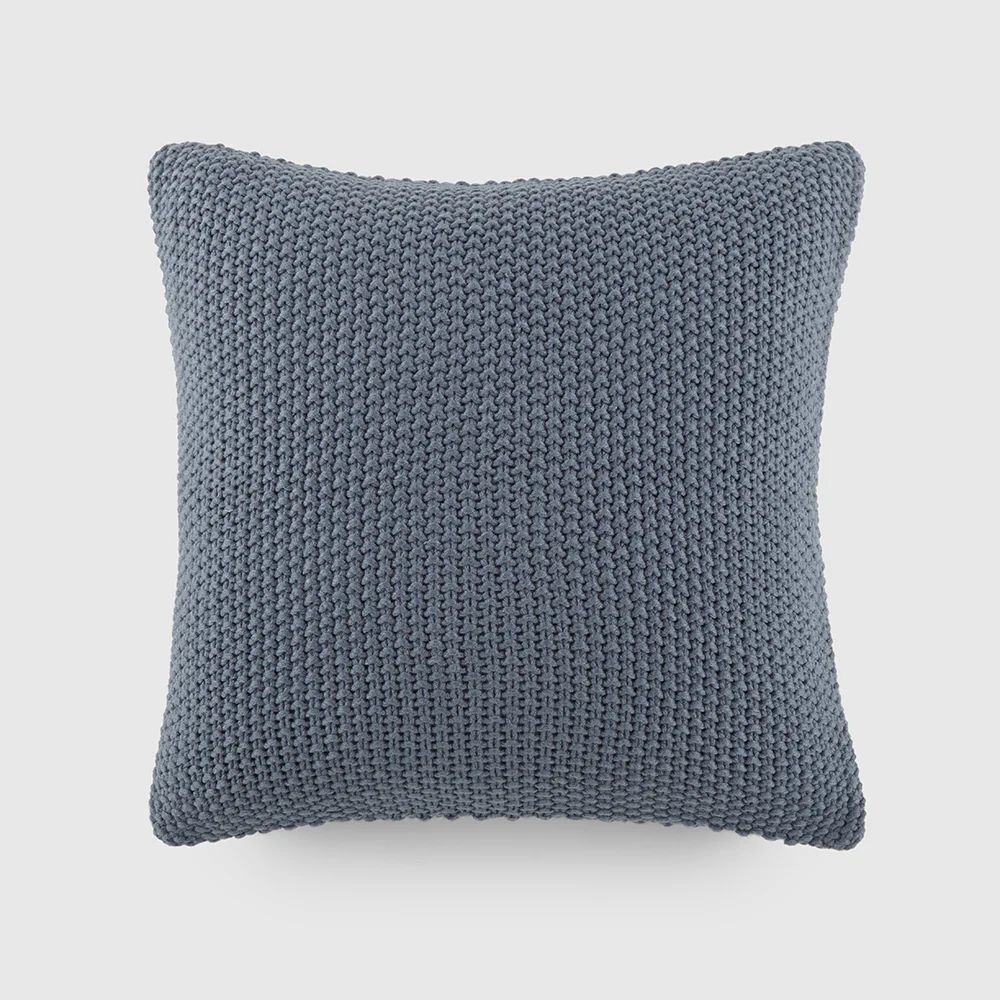 Seed Stitch Knit Throw Pillow Cover and Insert | Linens and Hutch