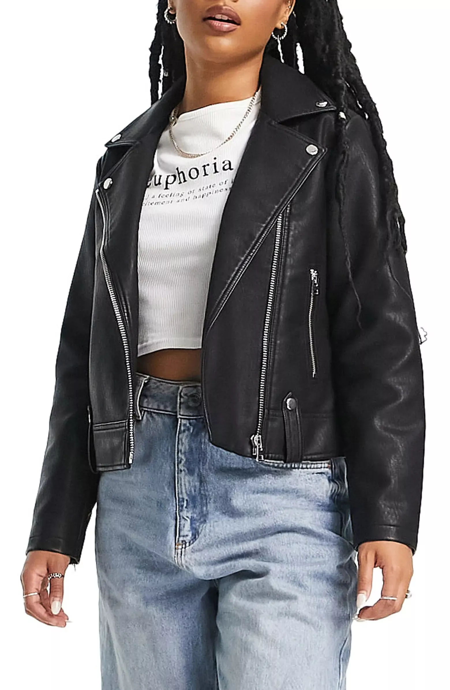 Women's Faux Leather Varsity … curated on LTK