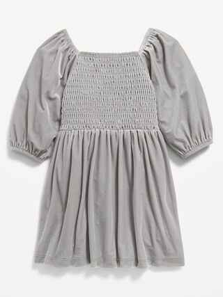 Smocked Velvet Dress for Toddler Girls | Old Navy (US)