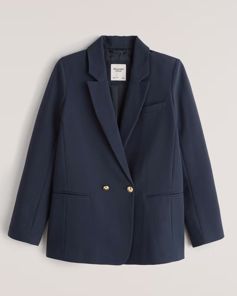 Women's Double-Breasted Blazer | Women's Coats & Jackets | Abercrombie.com | Abercrombie & Fitch (UK)