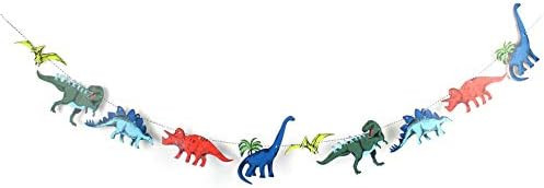 Dinosaur Party - Garland | T-rex Wall Decoration | Dinosaur Party Supply | Colorful Dinosaur Bunt... | Amazon (US)
