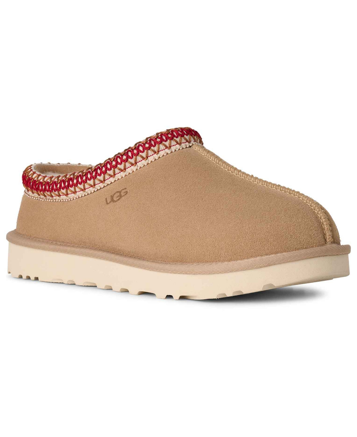 Ugg Women's Tasman Ii Slide In Slippers - Sand / Dark Cherry | Macy's