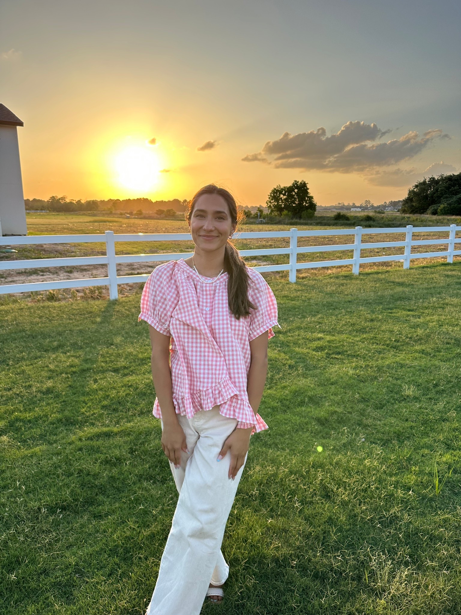 Size small in top , originally part as a set! Fits tts but if between sizes go down bc it’s naturally flowy. Jeans are tts and length is great for me!

#LTKFindsUnder50 #LTKPetite #LTKSummerEdit
