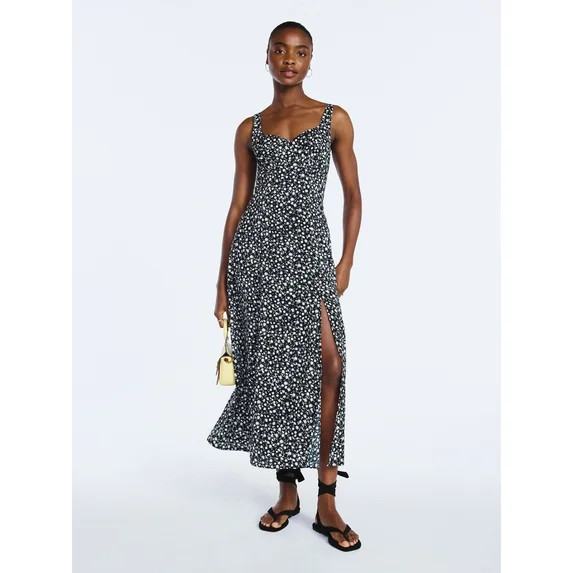 Scoop Women’s Side Slit Maxi Dress, Sizes XS-XXL | Walmart (US)