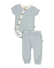 Newborn 2pc Striped Bodysuit And Pants | TJ Maxx