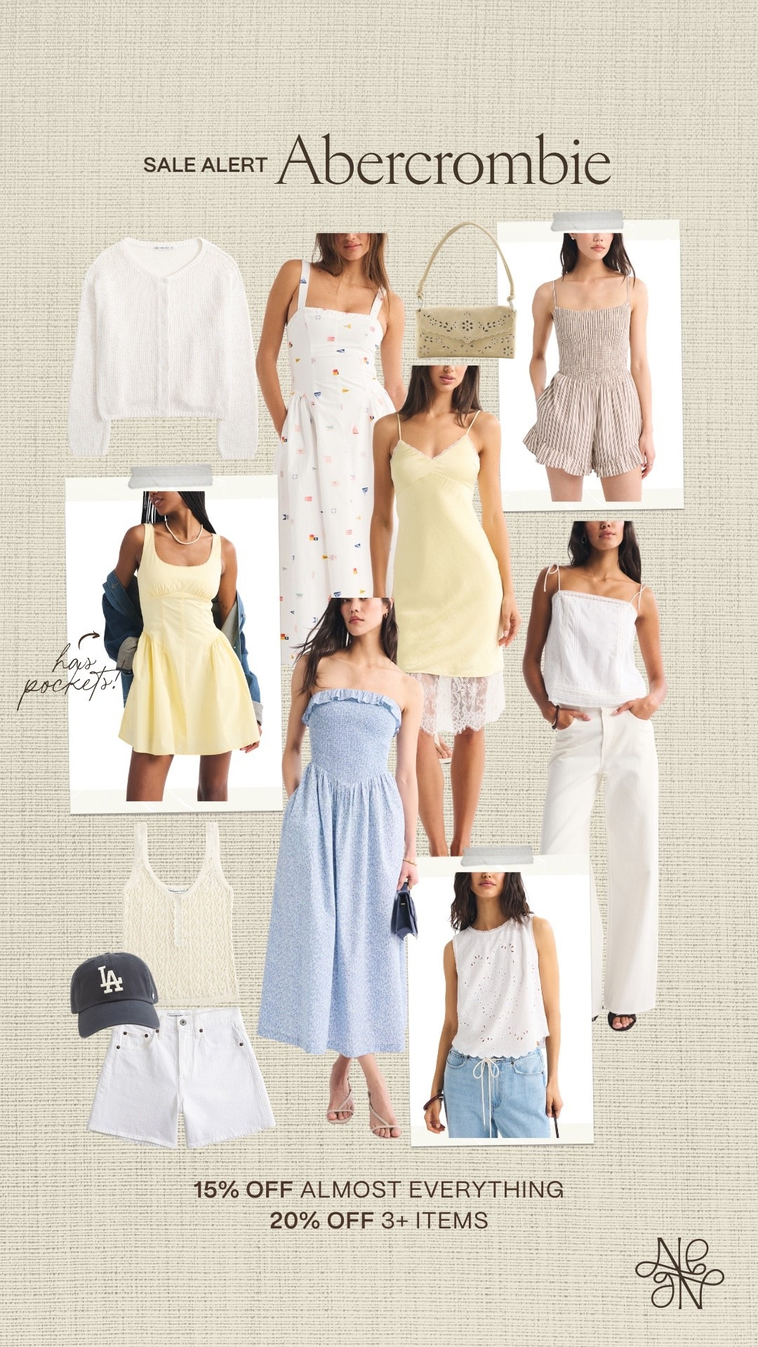 15% OFF almost everything at Abercrombie, 20% OFF 3+ items 🤩

summer outfit, weekend outfit, casual outfit, vacation outfit, beach outfit, summer dresses, lace tank, white shorts 

#LTKSeasonal #LTKSaleAlert
