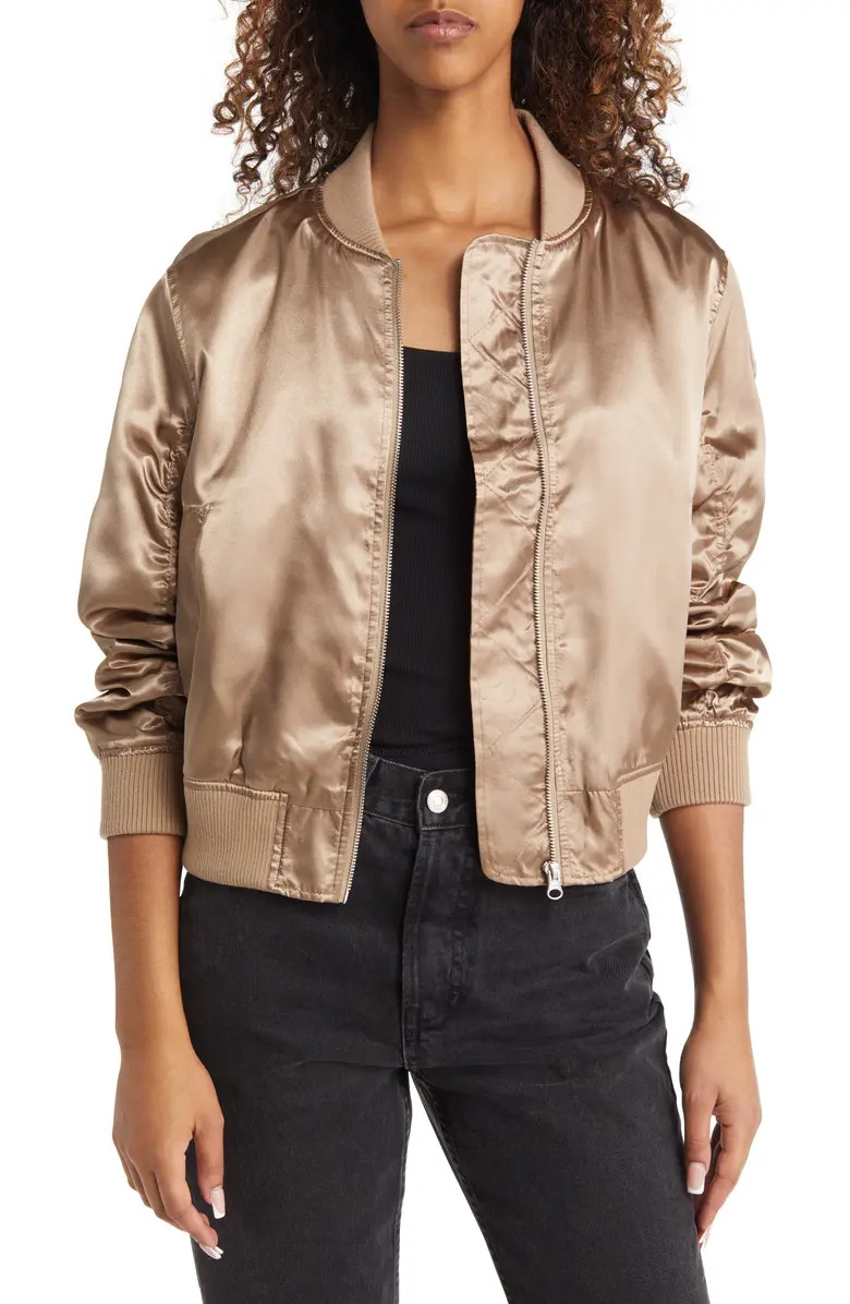 Topshop Satin Bomber Jacket | Nordstrom | Nordstrom