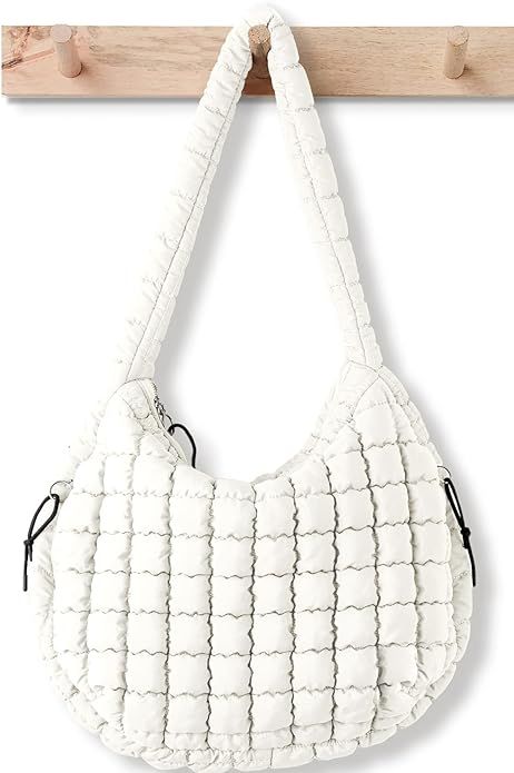 Puffer Tote Bag for Women Large Quilted Tote Bag Quilted Carryall Bag Soft Puffy Crossbody Bag Ho... | Amazon (US)